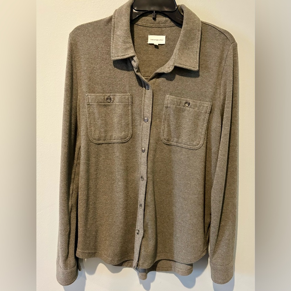 Women's Thread & Supply Lewis Shirt in Tea Leaf Size Medium